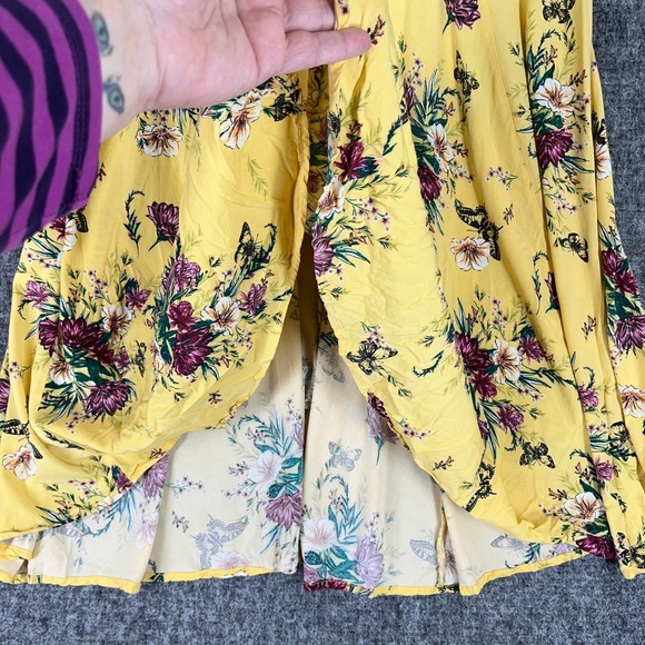 Torrid Dress Floral Butterfly V-Neck Plus Size 2X Boho Cottagecore Romantic - Picture 3 of 11